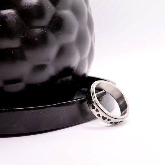 Anxiety Ring (Hartjes) Zilver Sfeerbeeld