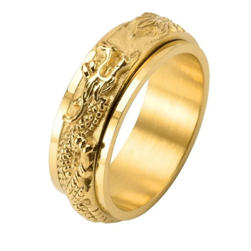 Anxiety ring (Draak) Goud